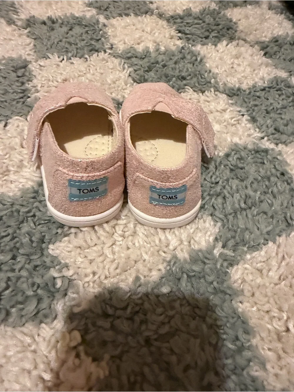 Toms Kids Blush Pink Suede Slip-On Moccasins